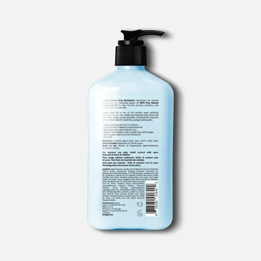 HEMPZ Hydratační tělový krém - trojitá hydratace - 500 ml