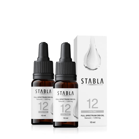 STABLA Full Spectrum CBD Oil 12%, Natural 1200 mg, 1+1 zdarma