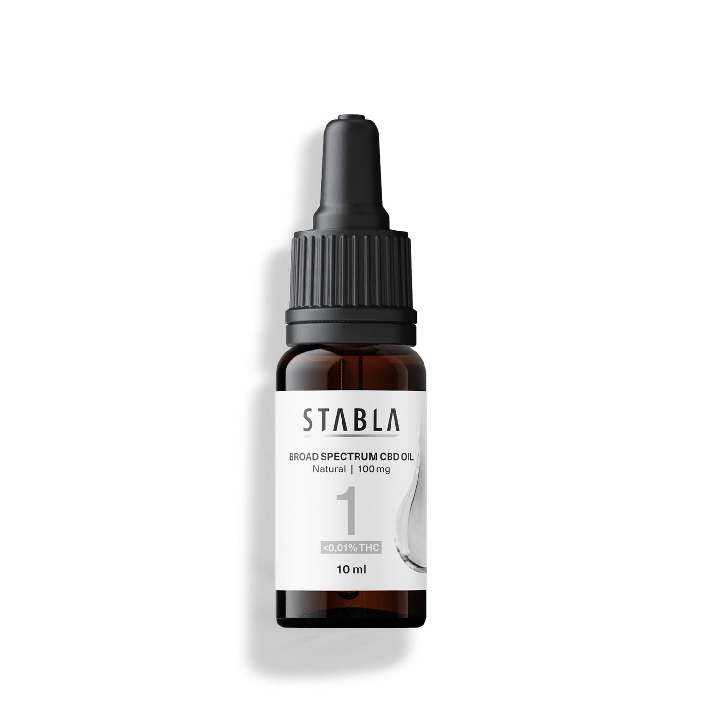 STABLA Broad Spectrum CBD Oil 1%, Natural 100 mg