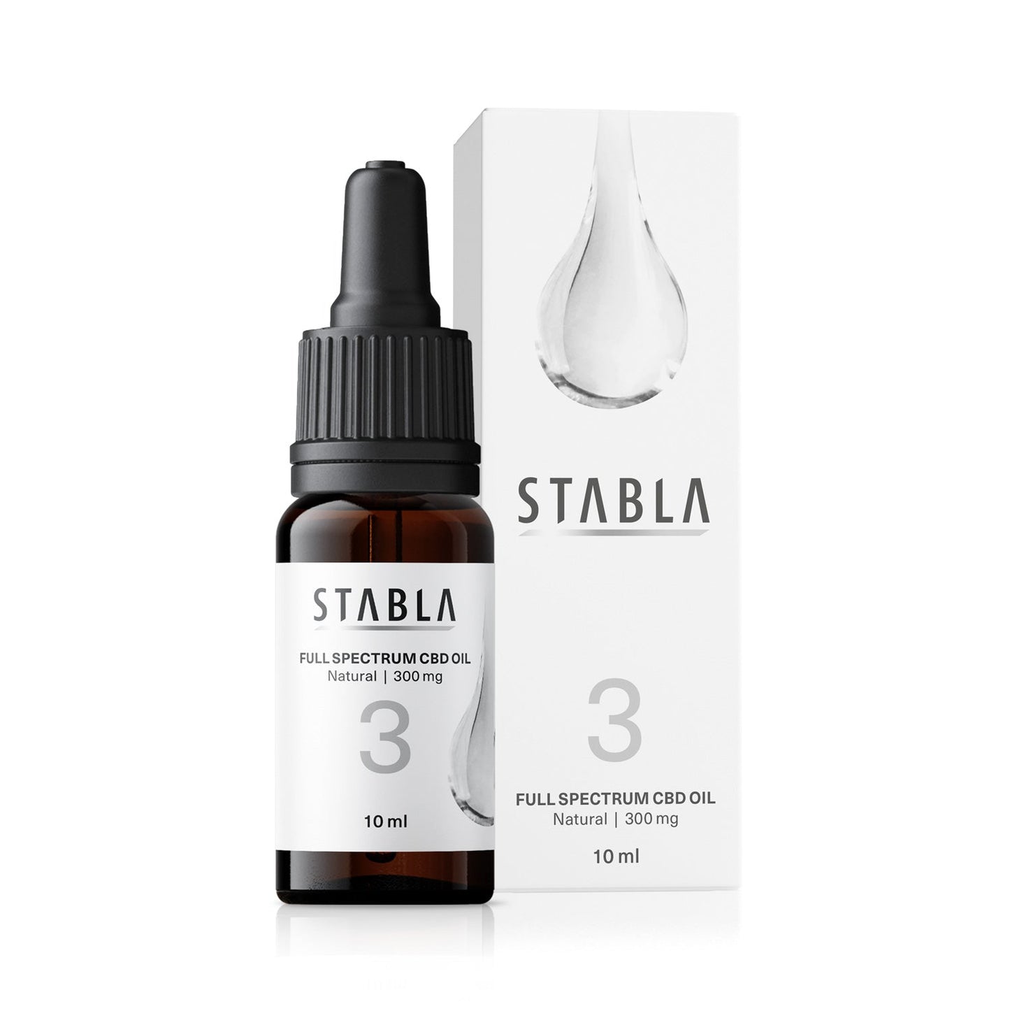 STABLA Full Spectrum CBD Oil 3%, Natural 300 mg